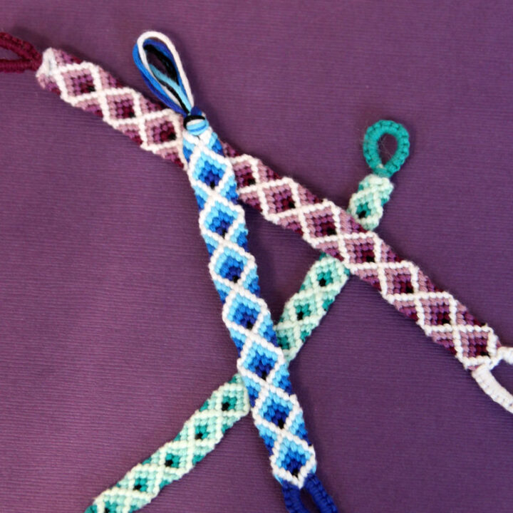 Friendship Bracelet Pattern, Bracelet Pattern, 'ocean and Leaves