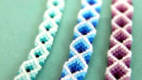 Diamond Friendship Bracelet Pattern - With a 3D Effect!