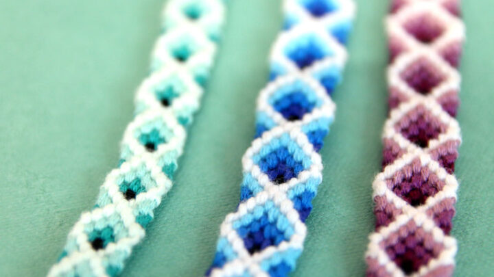 Diamond Friendship Bracelet Pattern – With a 3D Effect!