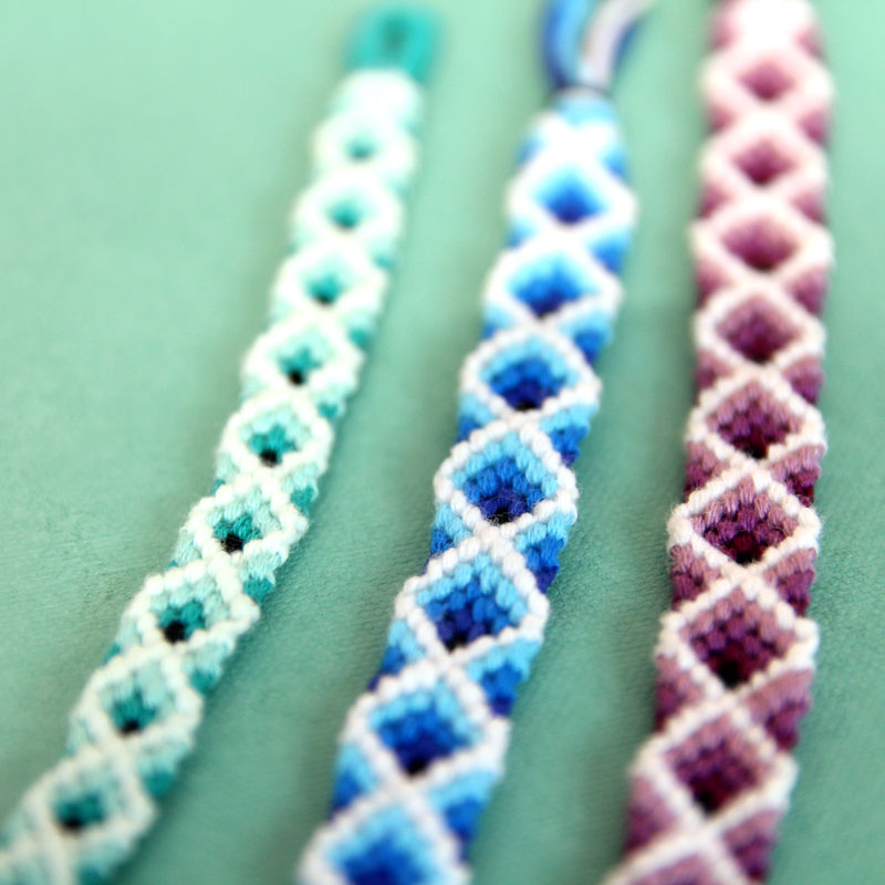 Diamond Friendship Bracelet Pattern - With a 3D Effect!