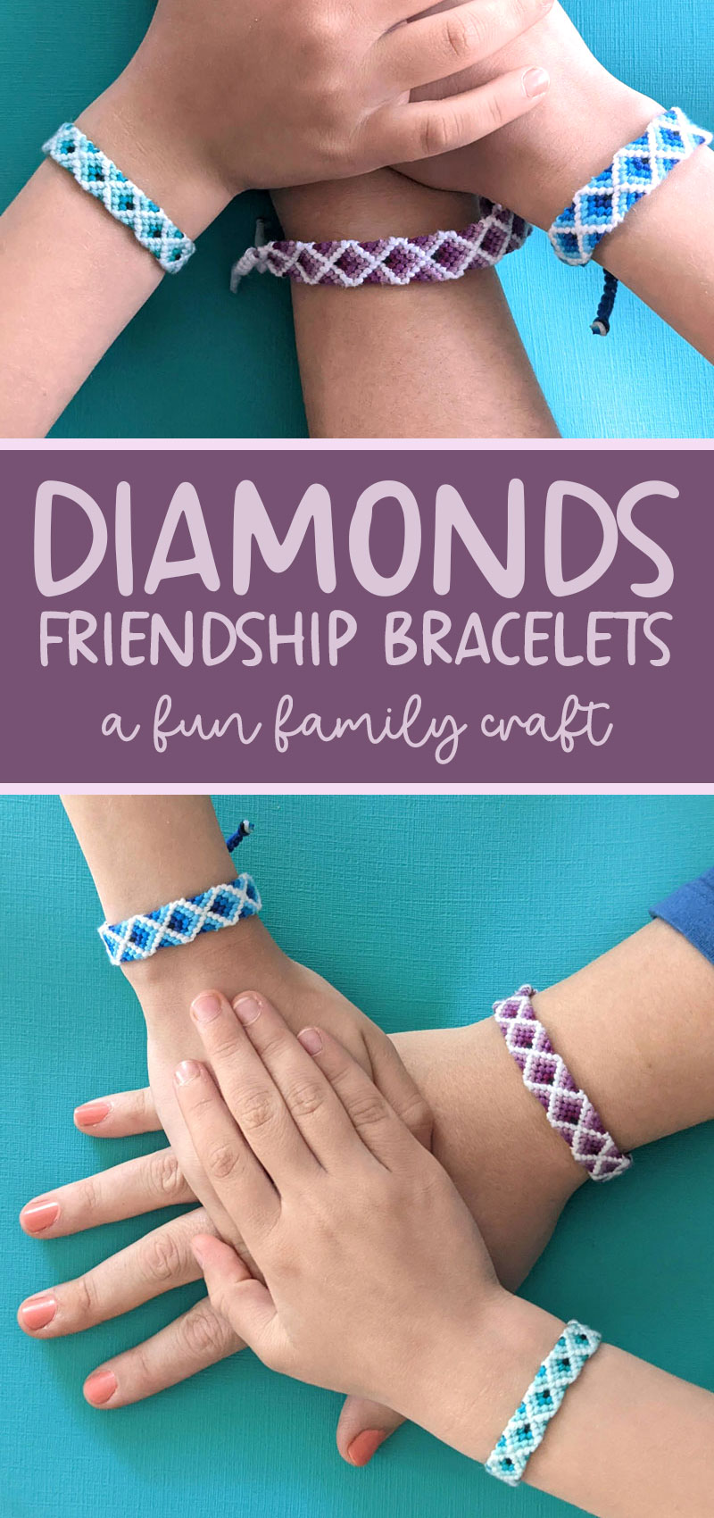 Diamond Friendship Bracelet Pattern With a 3D Effect!