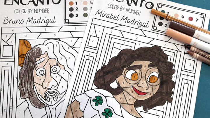 Free Encanto Coloring Sheets – Color by Number