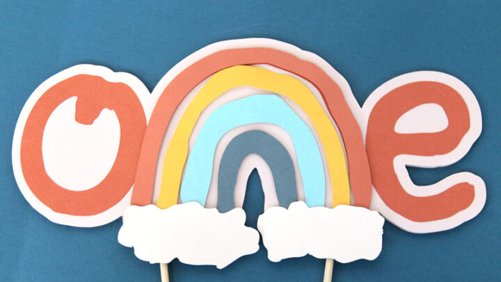Rainbow Cake Topper for a First Birthday