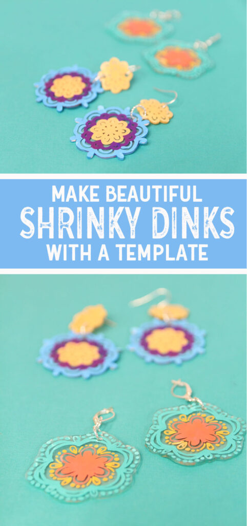 Shrinky Dink Earrings with a Free Template * Moms and Crafters