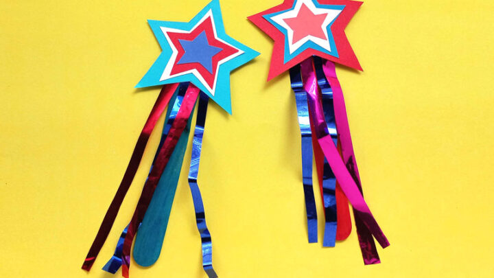 Patriotic Star Wand Craft for 4th of July