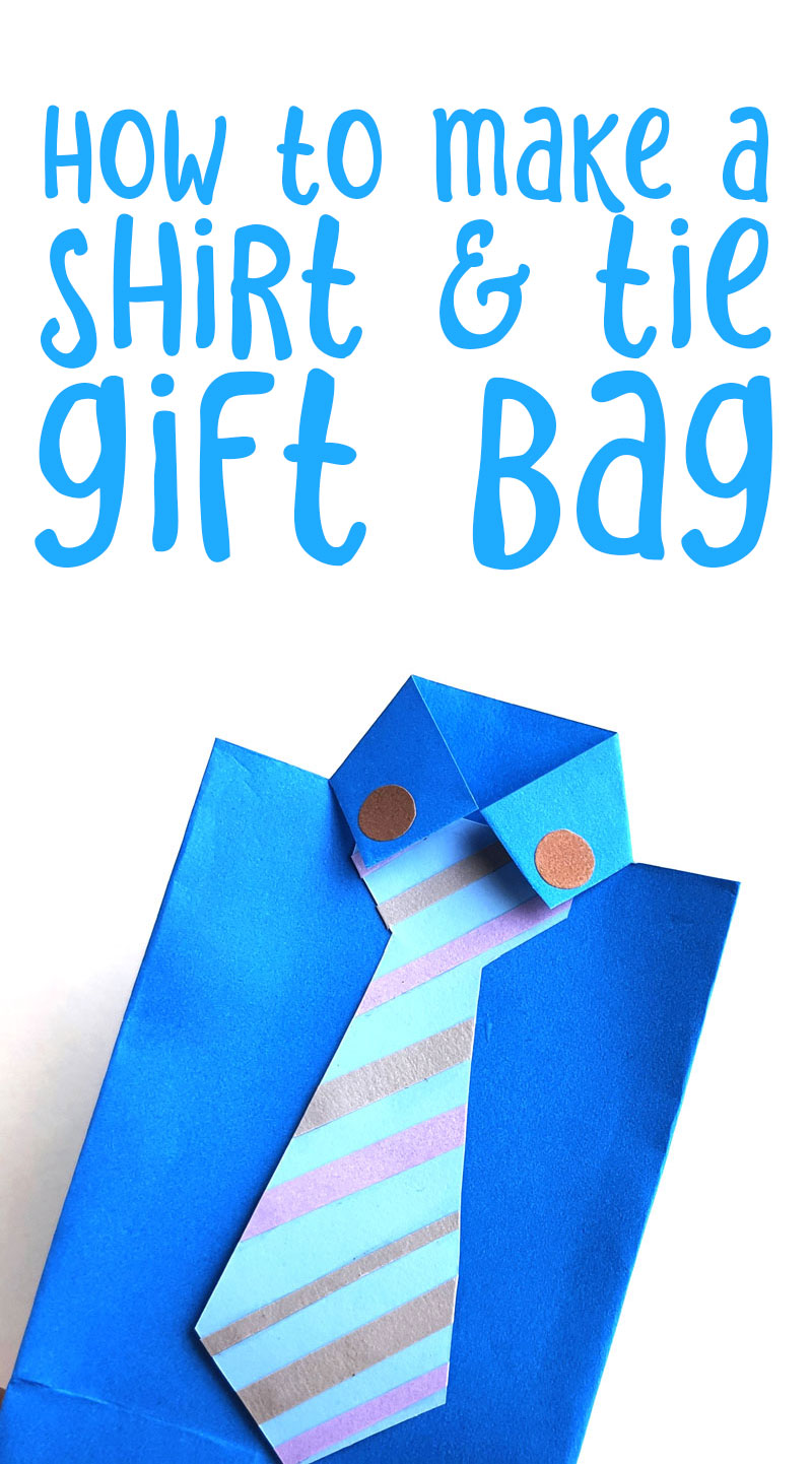 Fathers Day Gift Bag - An Easy Paper Craft * Moms and Crafters