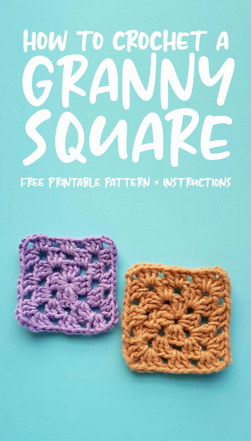 HJow to crochet a granny square - free pattern for beginners hero image