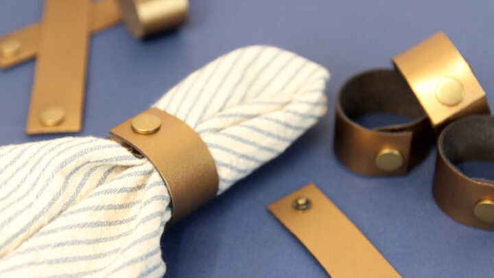 Leather Napkin Rings – An Easy DIY