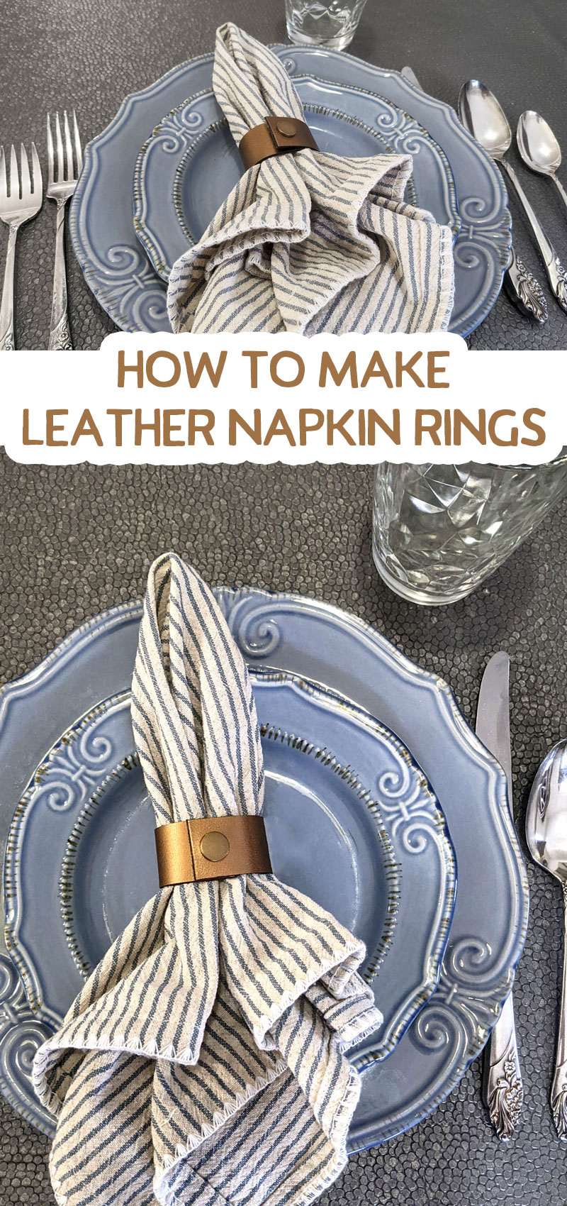 Leather Napkin Rings An Easy DIY * Moms and Crafters