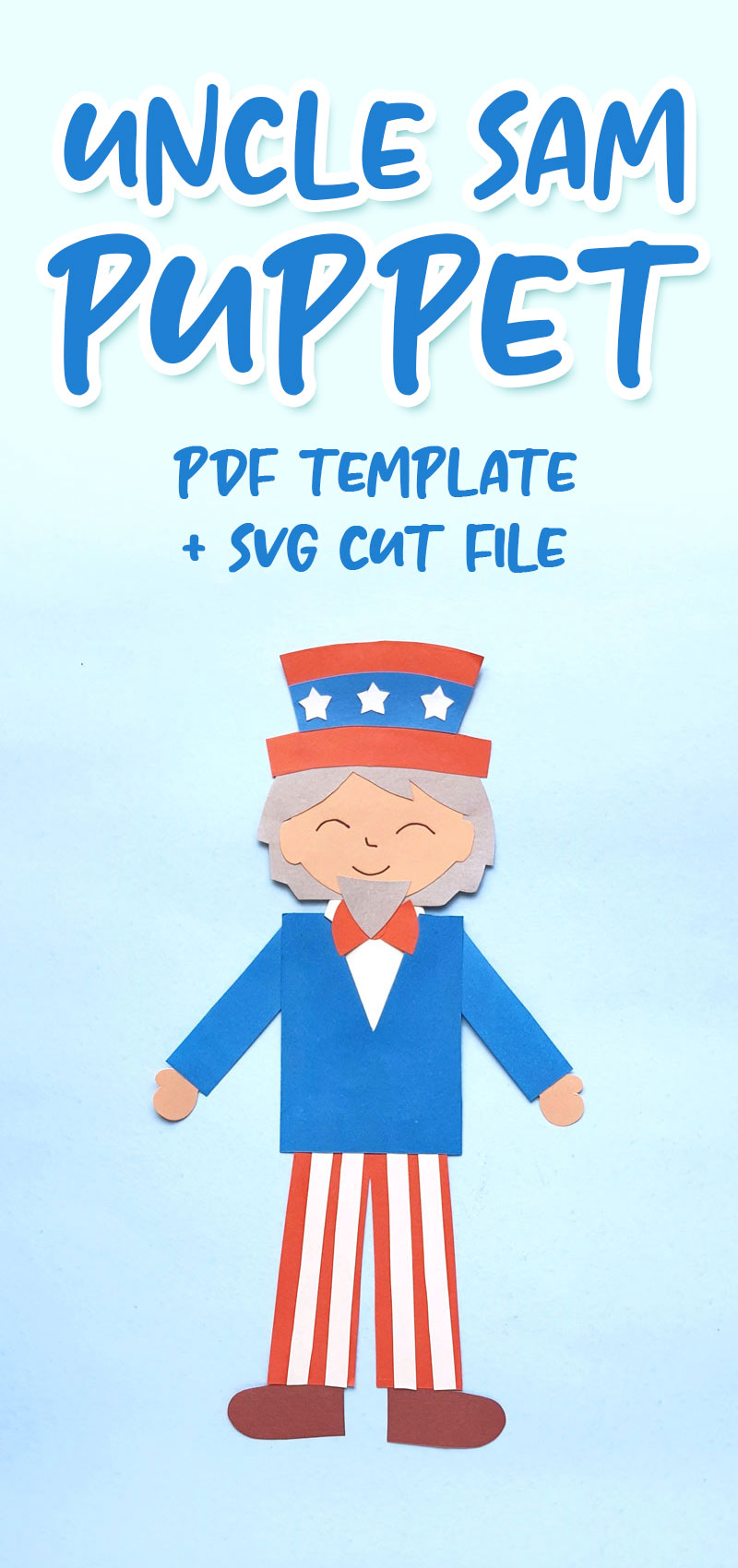 Uncle sam craft template puppet hero image