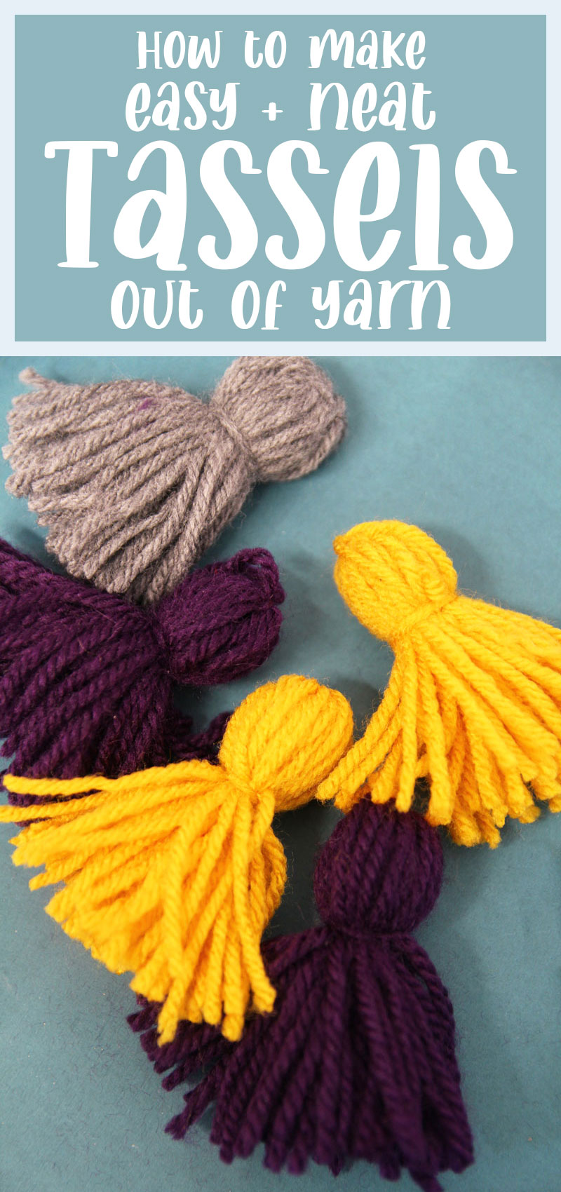 How to Make a Yarn Tassel Garland * Moms and Crafters