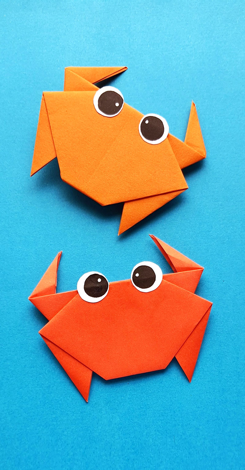 Cute and Easy Origami Crab Craft for Kids