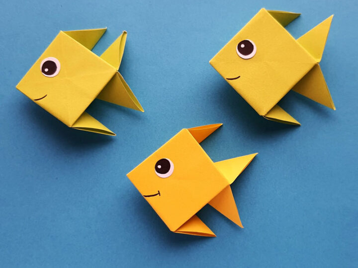Origami Fish - Easy Tutorial for Beginners * Moms and Crafters