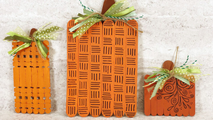 Popsicle Stick Pumpkin Craft