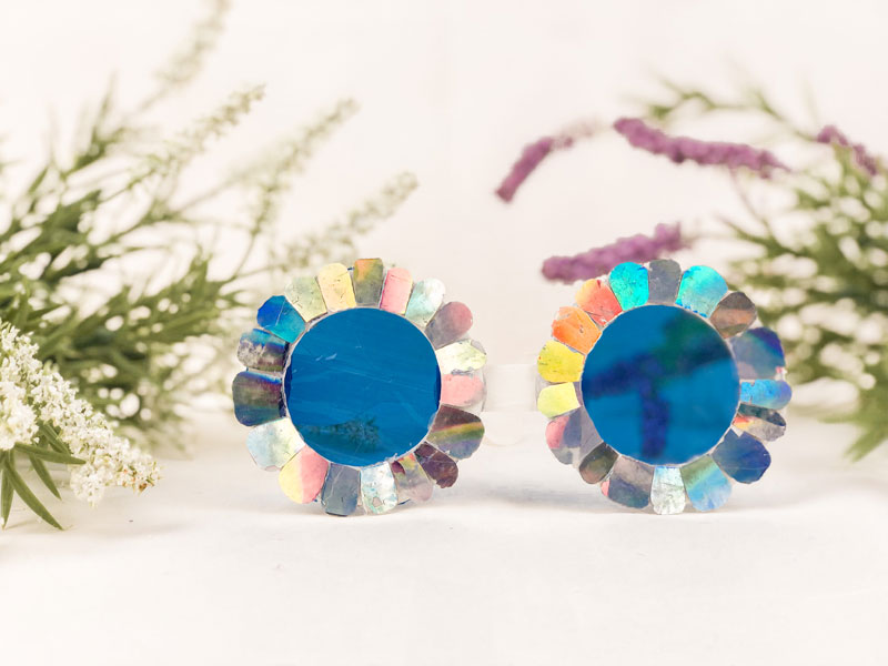 Sunglasses Craft for Kids from Upcycled CDs