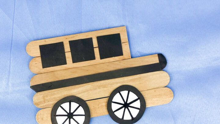 Easy School Bus Craft from Popsicle Sticks