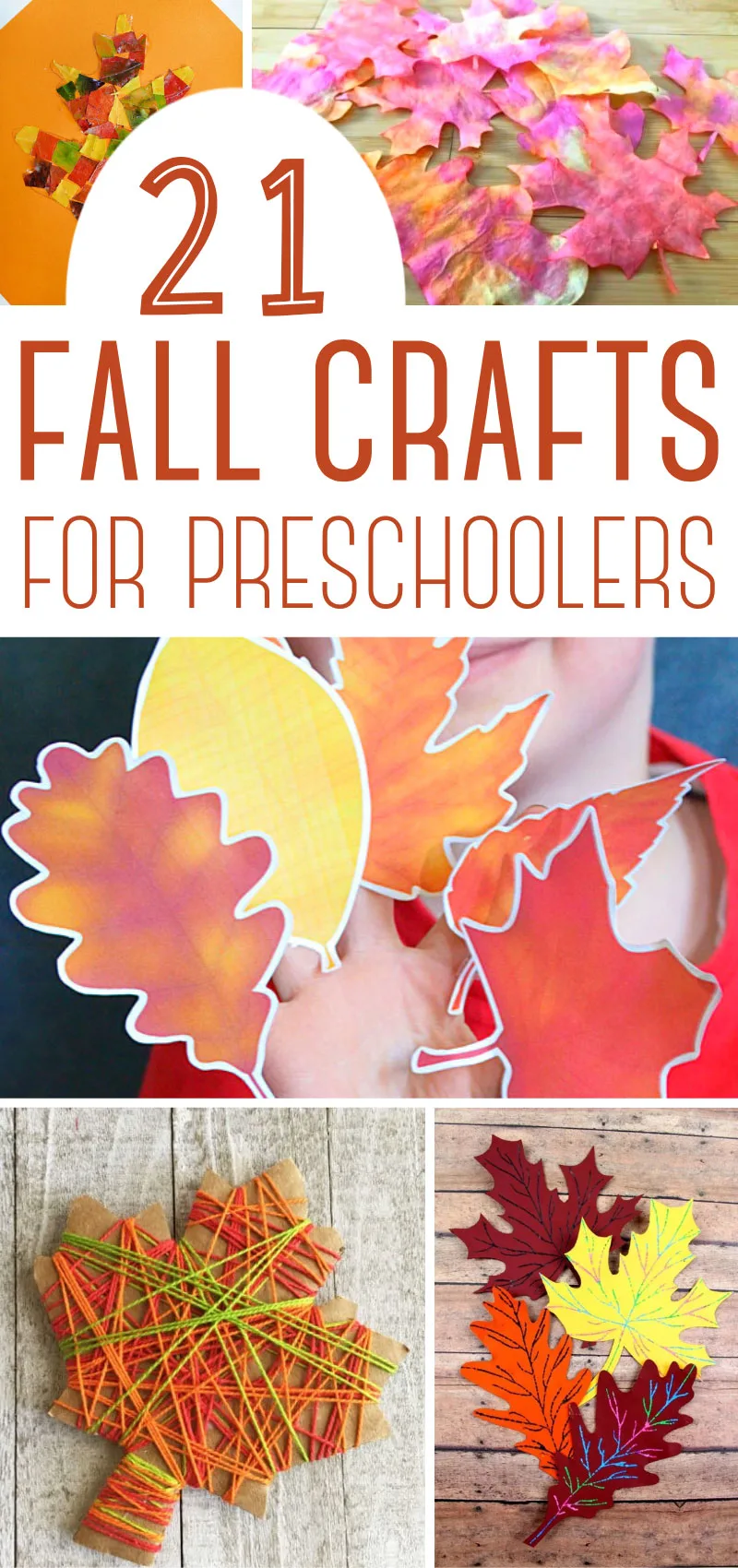 fall crafts for preschoolers collage