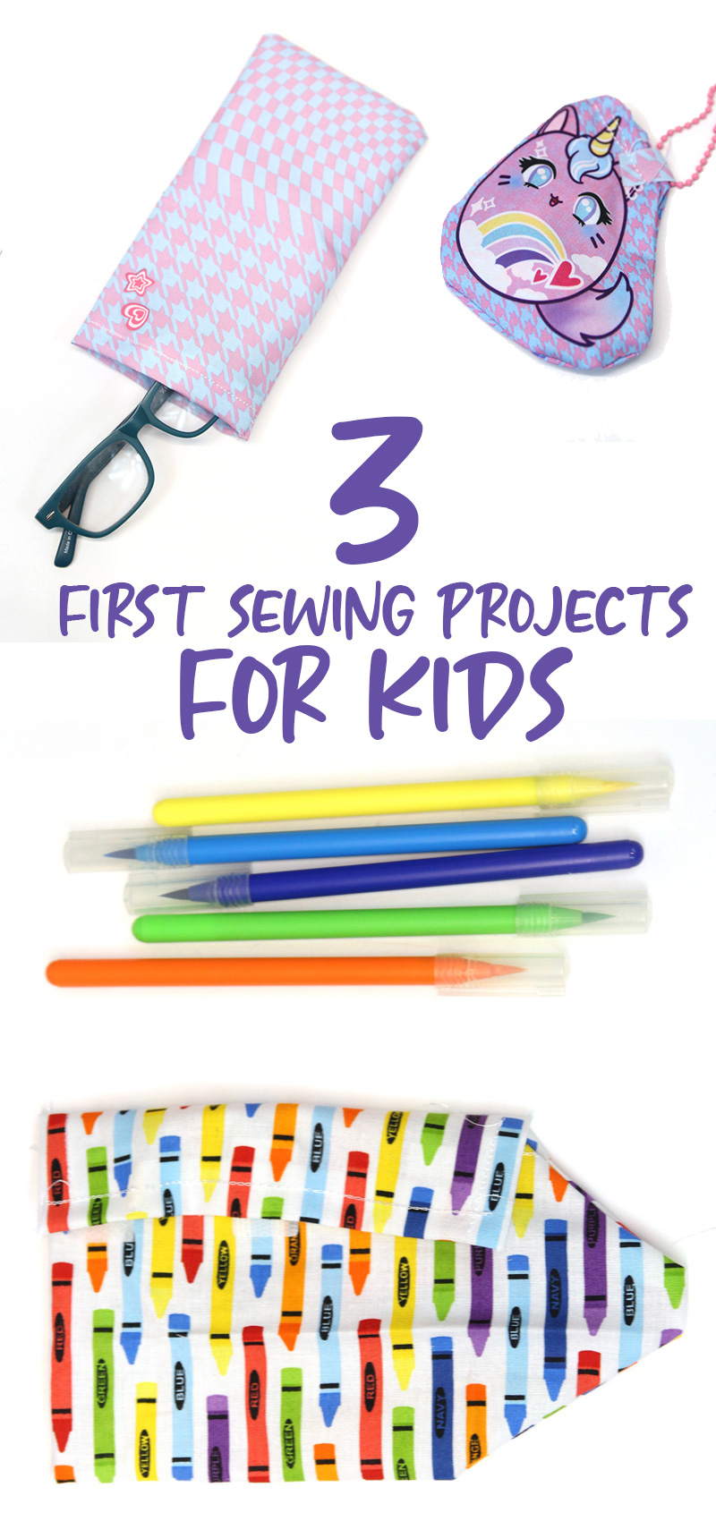 3 Easy Machine Sewing Projects for Kids to Learn How to Sew