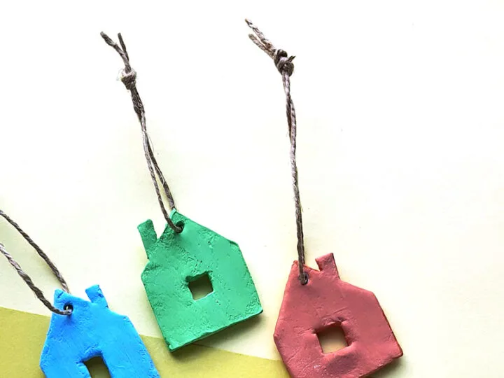 Air Dry Clay House Ornament Craft