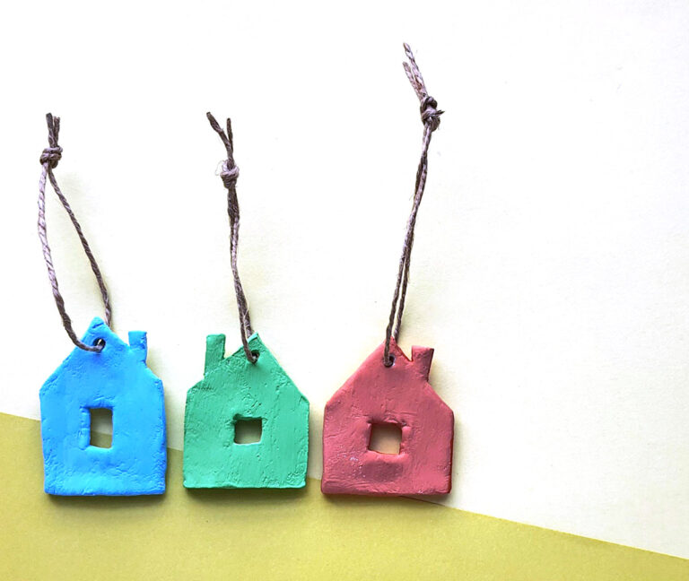 DIY House Ornament from Clay