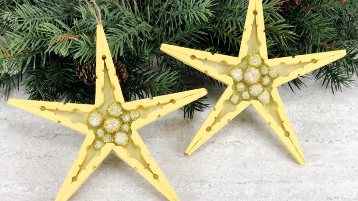 Clothespin Star Ornament