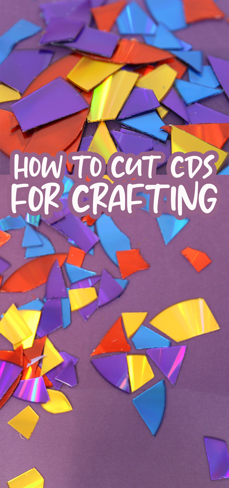 photo of CDs cut for crafgint