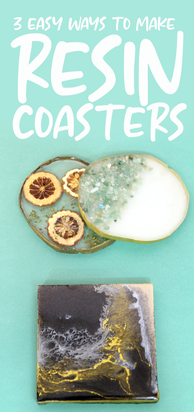 DIY Silicone Coaster Kit With Epoxy Resin And Geode Coasters