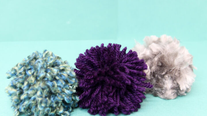 10 Handmade PomPoms for hats, ornaments, baby items