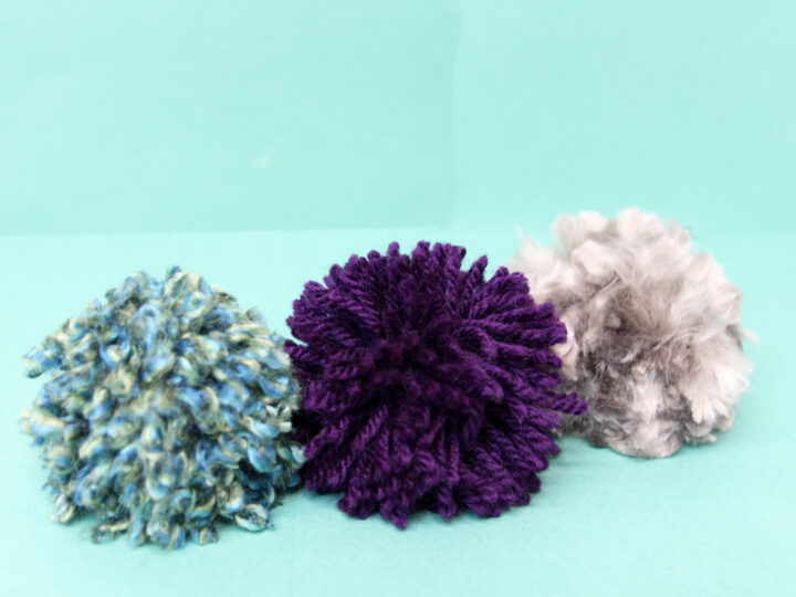 Large Handmade 3 Pom-Poms - Single or Garland - Super Thick