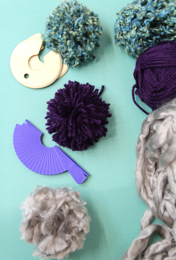 How to Make Pom Poms from Yarn 3 Ways * Moms and Crafters