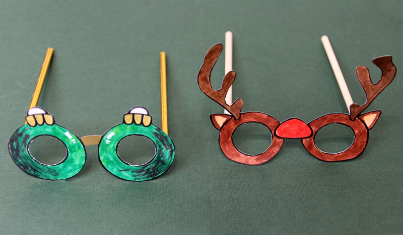 Glasses Paper Craft for Christmas * Moms and Crafters