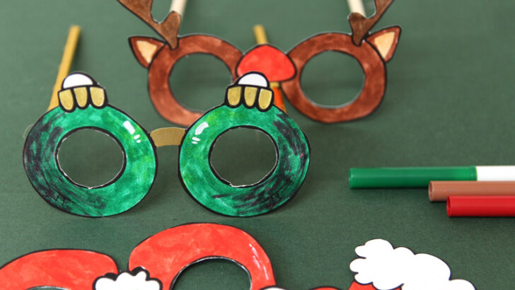 Glasses Paper Craft for Christmas