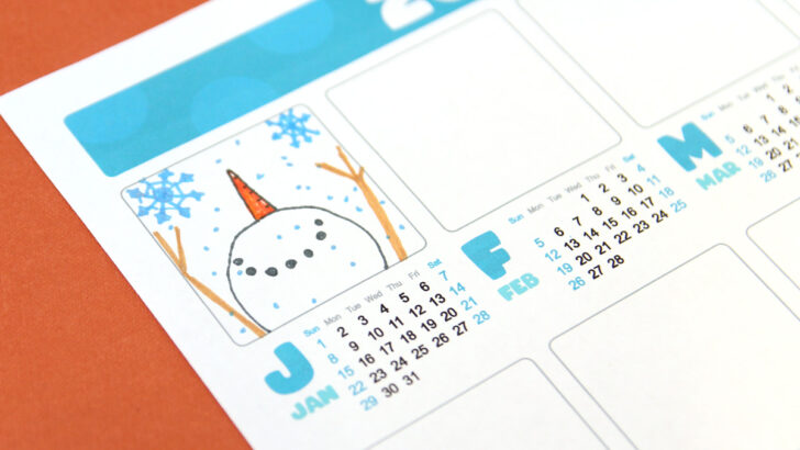 2023 Draw Your Own Calendar – Free Printable