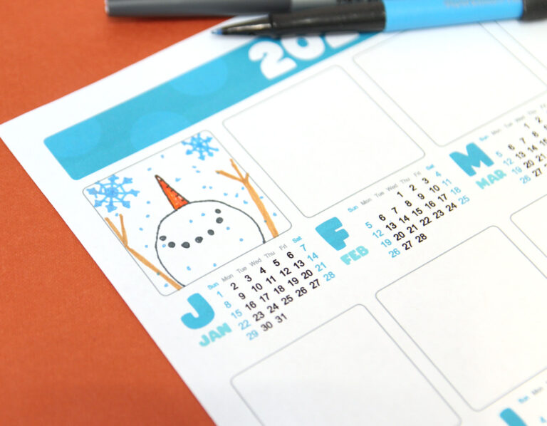 Draw Your Own Calendar (Updated for 2025) – Free Printable