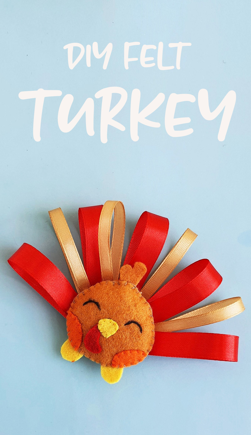 felt turkey pattern with title text
