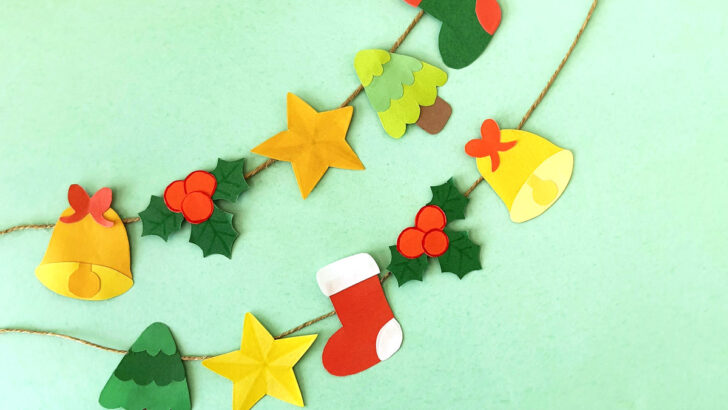 Paper Christmas Garland – Free Template