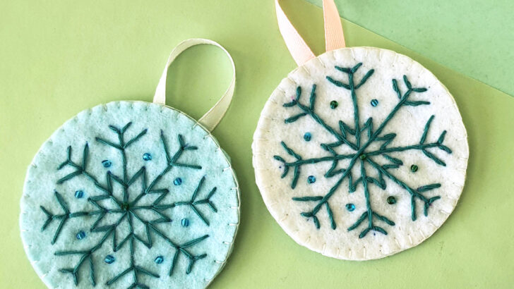 Snowflake Embroidery Pattern by Hand