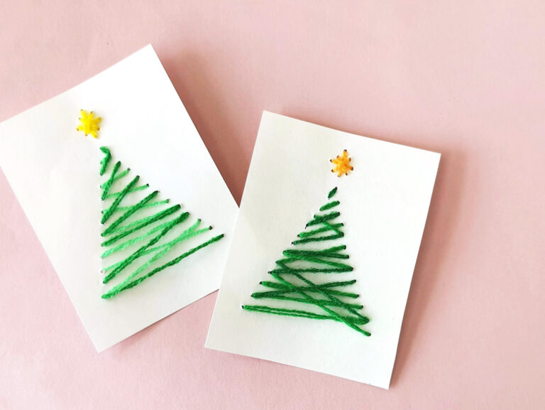 Stitched Christmas Cards – String Art