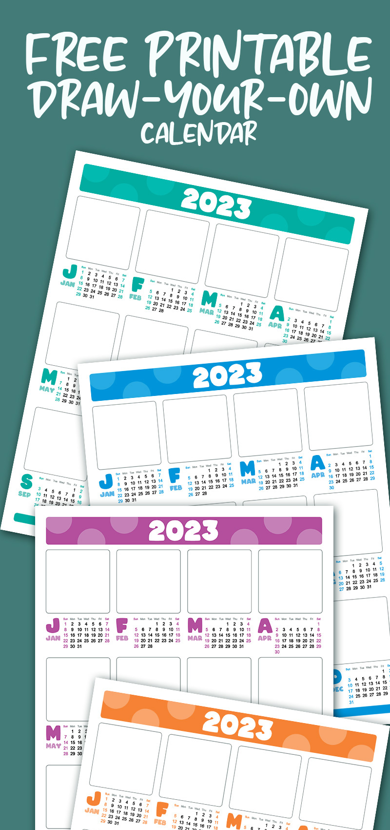 Draw Your Own Calendar (Updated for 2024) Free Printable