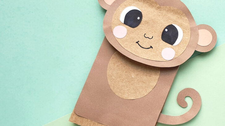 Paper Bag Monkey Puppet