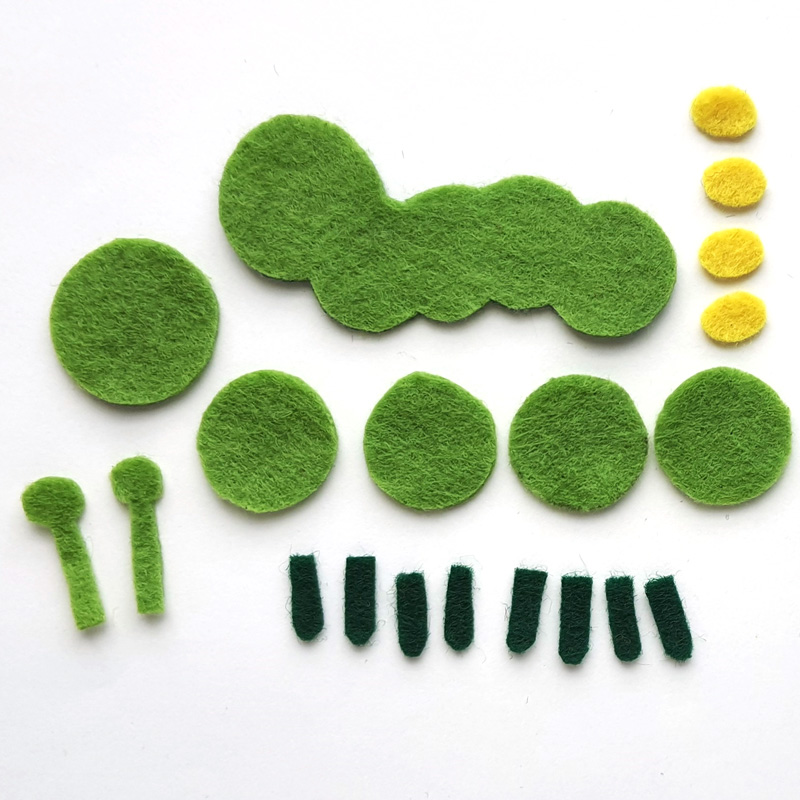 Hunter Green Felt Circles