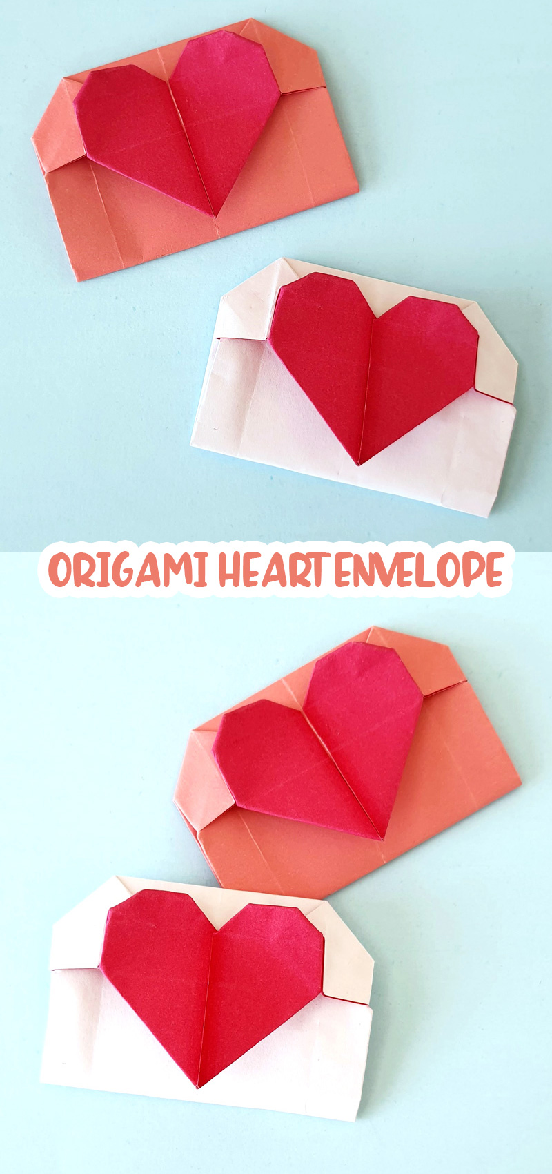 Craft a gorgeous and adorable origami heart envelope with this fabulou tutorial! A fun Valentines Day paper craft for teens and adults