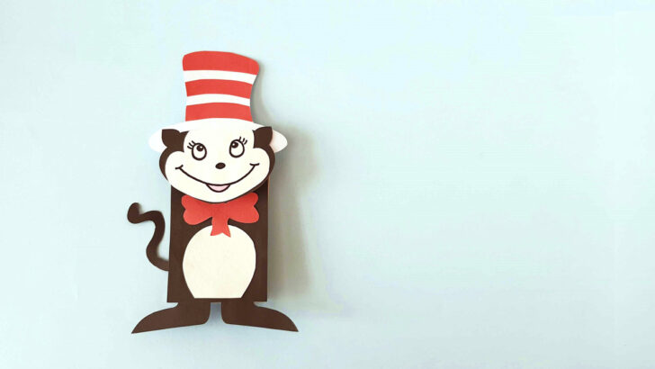 Paper Bag Cat in the Hat Puppet