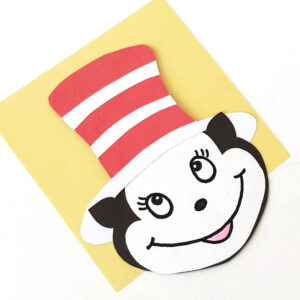 Paper Bag Cat in the Hat Puppet * Moms and Crafters