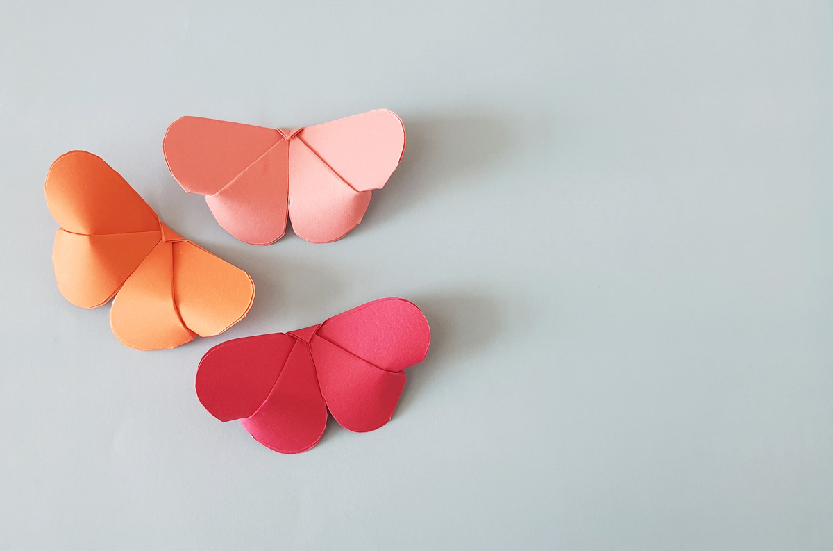 How to make Origami paper butterflies, Easy craft