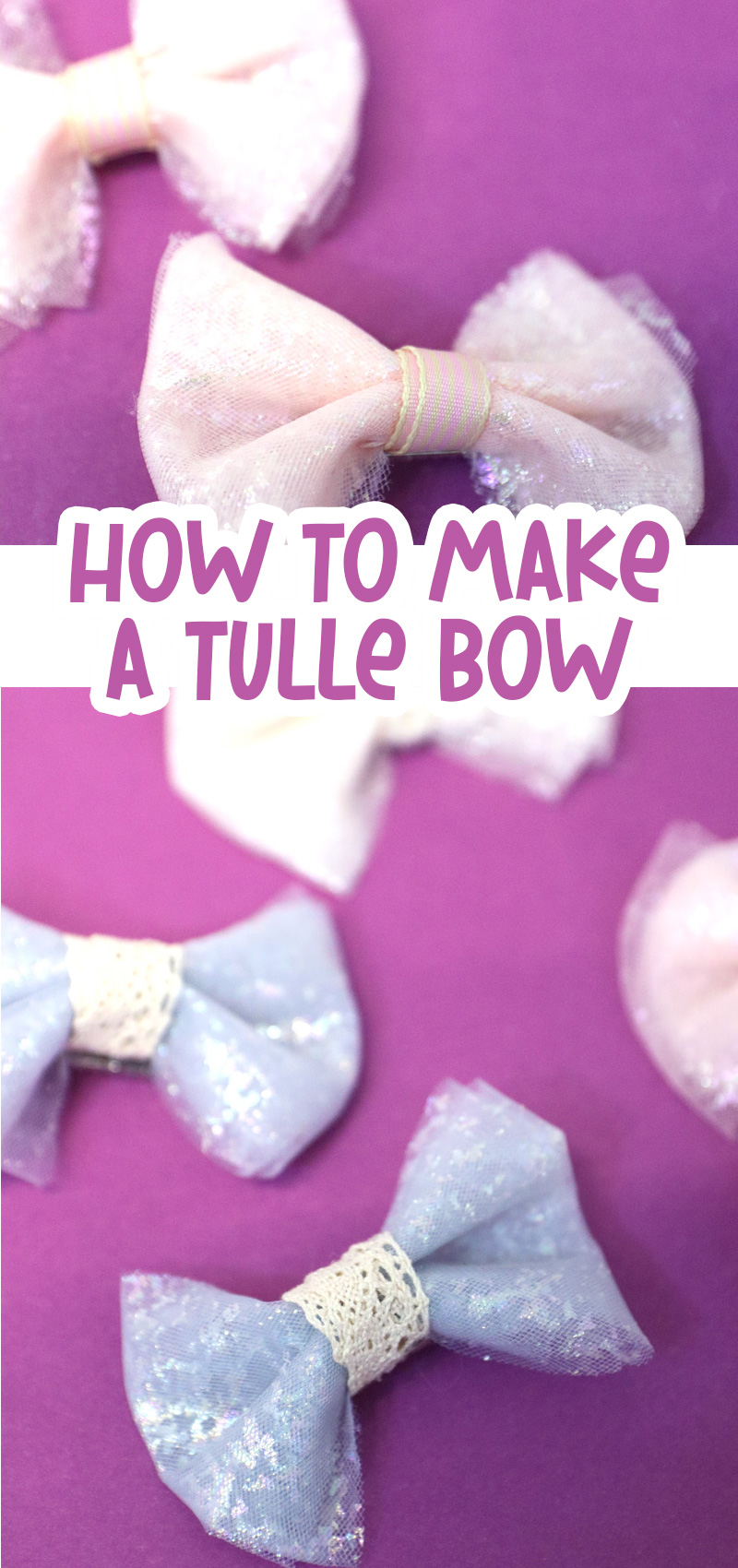 How to Make a Tulle Bow * Moms and Crafters