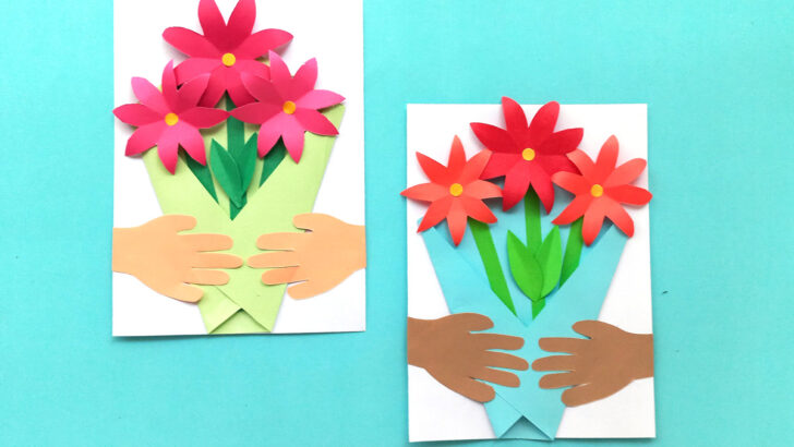 Paper Flower Card – Free Template
