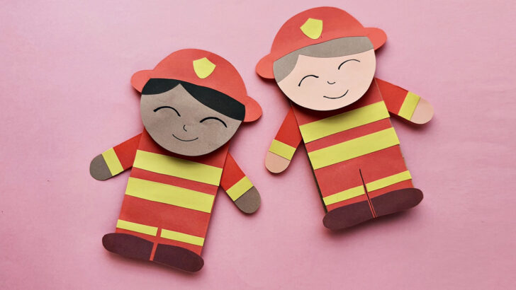 Fire Fighter Puppet – from a Paper Bag