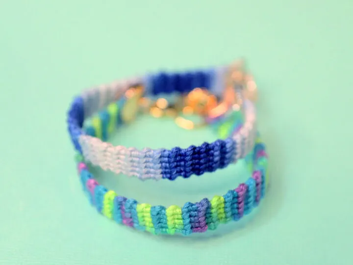 DIY Horizontal Stripe Friendship Bracelet