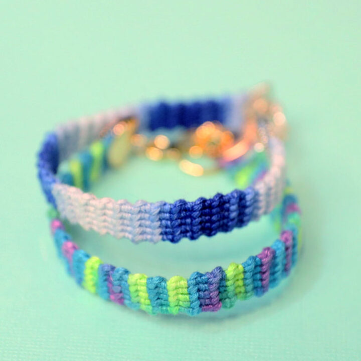 Friendship Bracelets Knotted Bracelet Rainbow Chevron Colorful